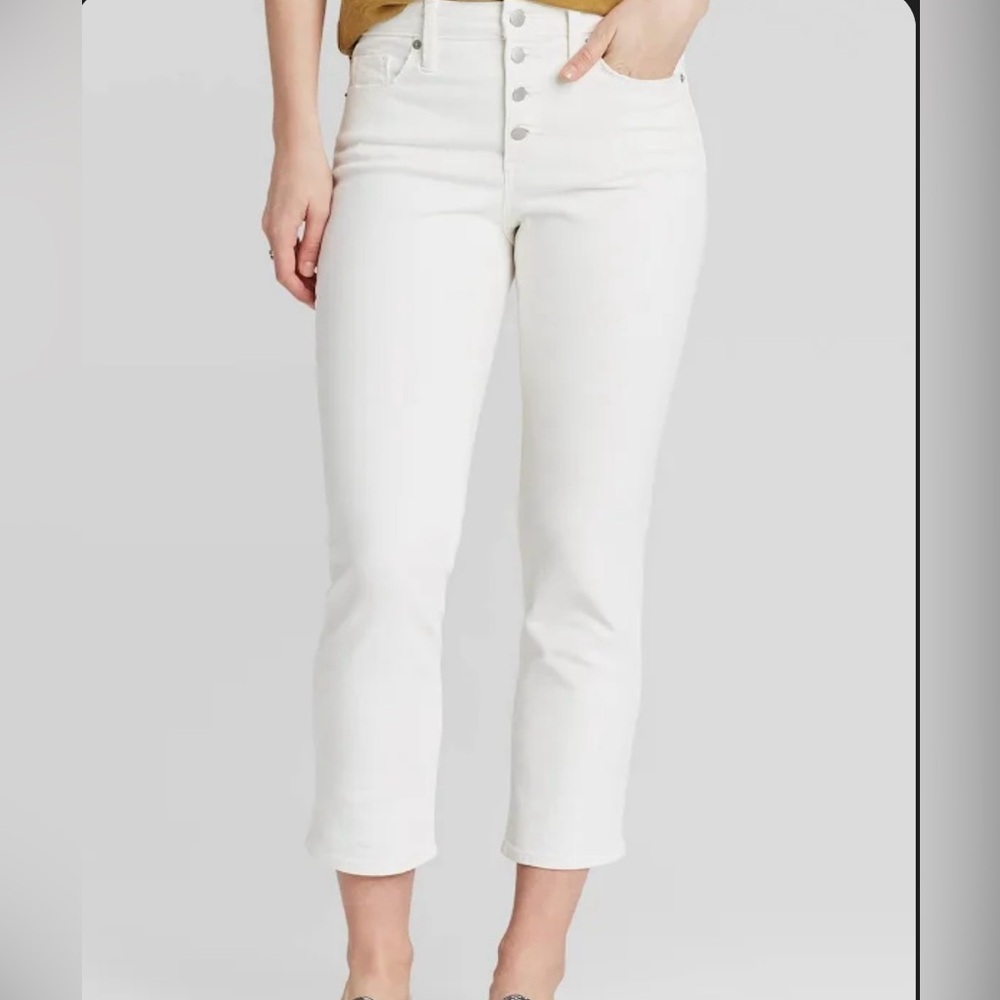 Universal Thread High Rise Straight Cropped Jean Size 14